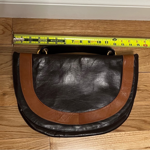 Vintage Brown Leather Bloomingdales Purse made in Italy - Picture 11 of 14